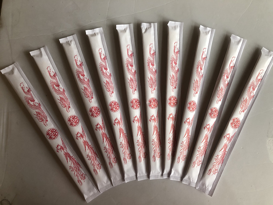 21CM -24CM TENSOGE Tek Kullanımlık Bambu Çubuklar, Çin Yemeği için tam kağıt sarılmış