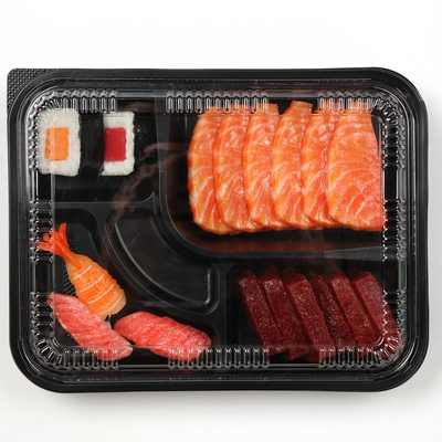 Sushi Kutusu Alışveriş Kapaklı Tek kullanımlık tepsisi Paketleme için yiyecek öğle yemeği kutusu
