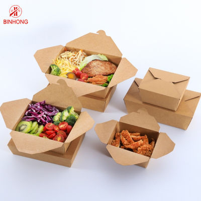 Paketleme Noktası UV Kağıdı Restoran İçin Tek Kullanımlık Kutu Take Away