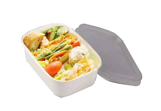 Kare SGS Kağıt Take Away Kutusu Biyobozunur Tek Kullanımlık