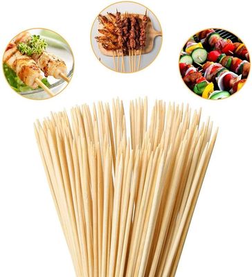 Doğal Kavurma Bambu 4mm Düz Barbekü Şişleri