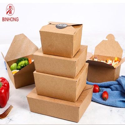 Biyobozunur Baskılı Kağıt Take Away Box Tek Kullanımlık 55oz