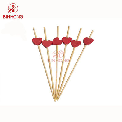 Meyve İçin Renkli Kalp Kafası 18cm Bambu Yiyecek Alır