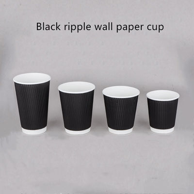 Oluklu 250gsm 300gsm Kraft Kağıt Kahve İçme Bardağı Tek Kullanımlık
