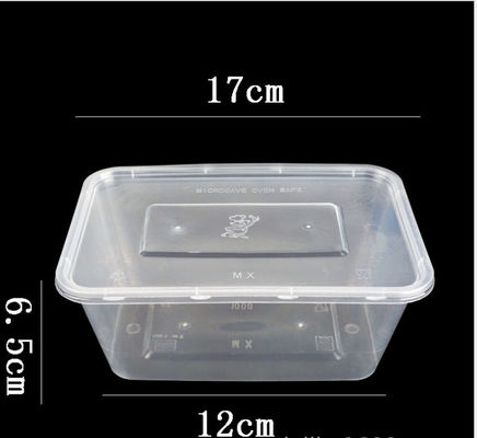 Kapaklı Mikrodalgada Tek Kullanımlık PP Plastik Take Away Kutusu