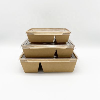 Kraft Kağıt Şeffaf Kapaklı Tek Kullanımlık Gıda Kabı Take Away