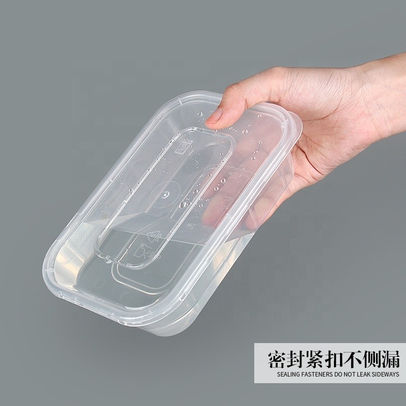 Kapaklı İstiflenebilir BPA İçermeyen Gıda Kabı Tek Kullanımlık Plastik Mikrodalgada