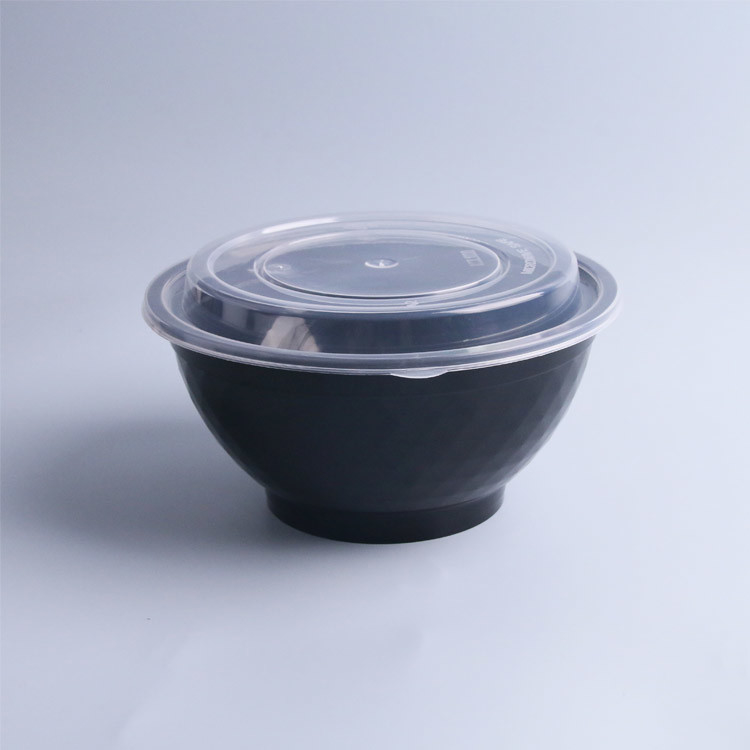 Özel Baskılı Yuvarlak Plastik Salata Kasesi Tek Kullanımlık 750Ml 950 Ml