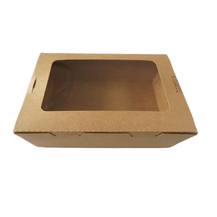 Fast Food Kağıt Konteyner Suya Dayanıklı ve Grese Dayanıklı Kraft Paket Kutusunu Al
