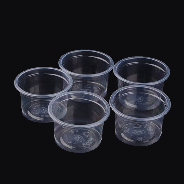 Kapaklar Plastik Porsiyon Bardakları Jello Shot Bardak Numune Sos Snack için