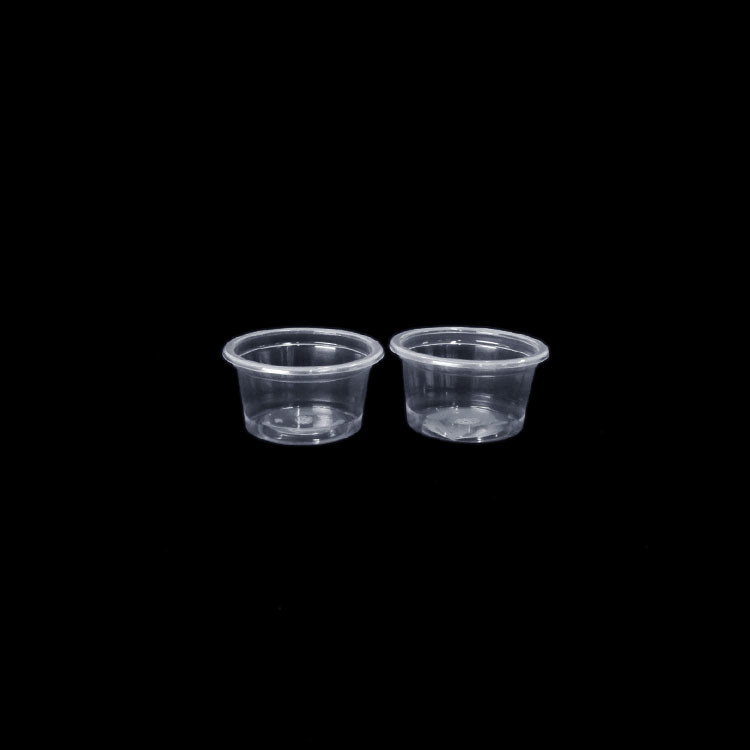 Chutney Sufle için Plastik Şeffaf Sos Bardağı OEM ODM Tek Kullanımlık Siyah Sızıntıya Dayanıklı