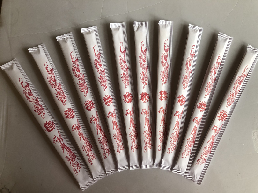 21CM -24CM TENSOGE Tek Kullanımlık Bambu Çubuklar, Çin Yemeği için tam kağıt sarılmış