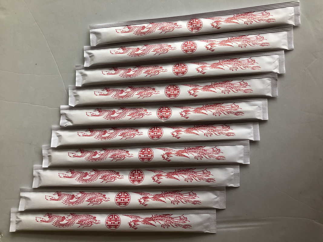 21CM -24CM TENSOGE Tek Kullanımlık Bambu Çubuklar, Çin Yemeği için tam kağıt sarılmış