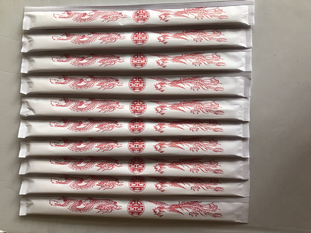 21CM -24CM TENSOGE Tek Kullanımlık Bambu Çubuklar, Çin Yemeği için tam kağıt sarılmış