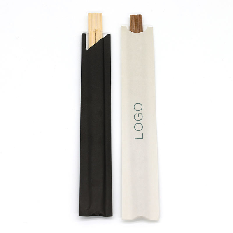 Doğal Bambu Tek Kullanımlık Yemek Çubukları Özel Baskılı 23CM
