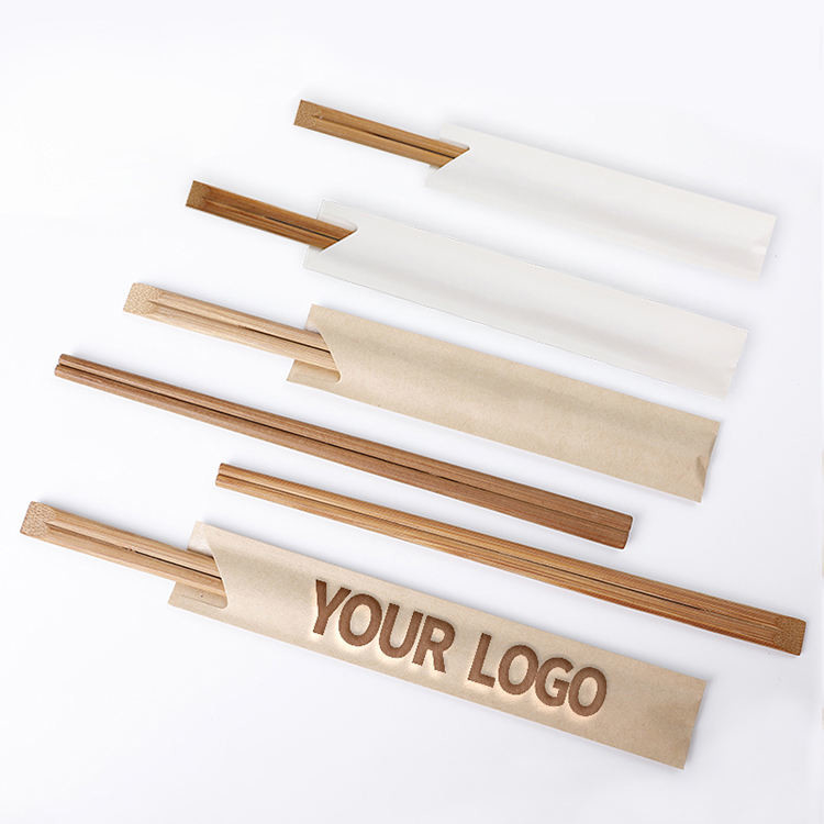 Düğün Suşi için Özel Logo Çin Tek Kullanımlık Bambu Yemek Çubukları