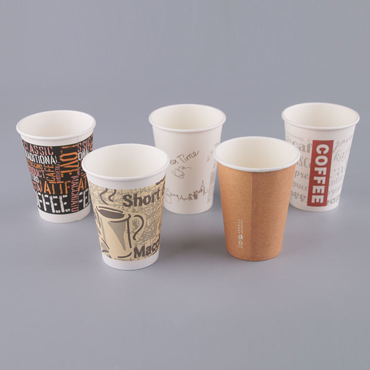 Kahve ve Sütlü Çay İçin 16oz Özelleştirilmiş Tek Kullanımlık Kağıt Bardak