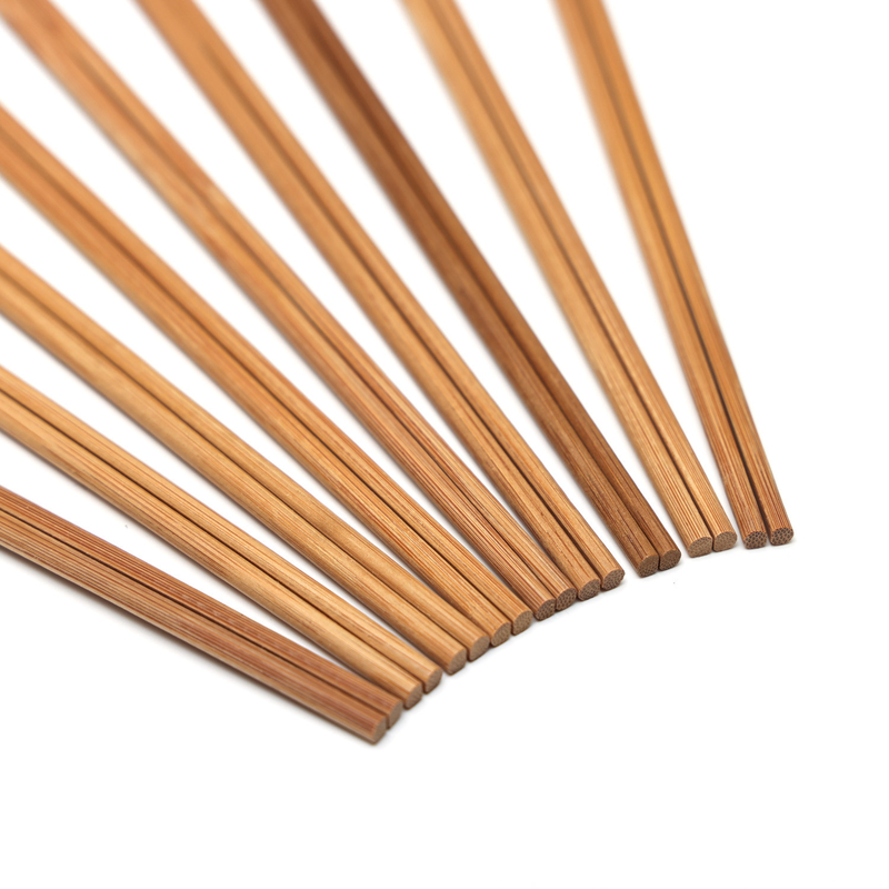 Kahverengi veya Karbonize Renkli Bambu Yemek Çubukları 21cm/24cm 4.8mm-5.0mm