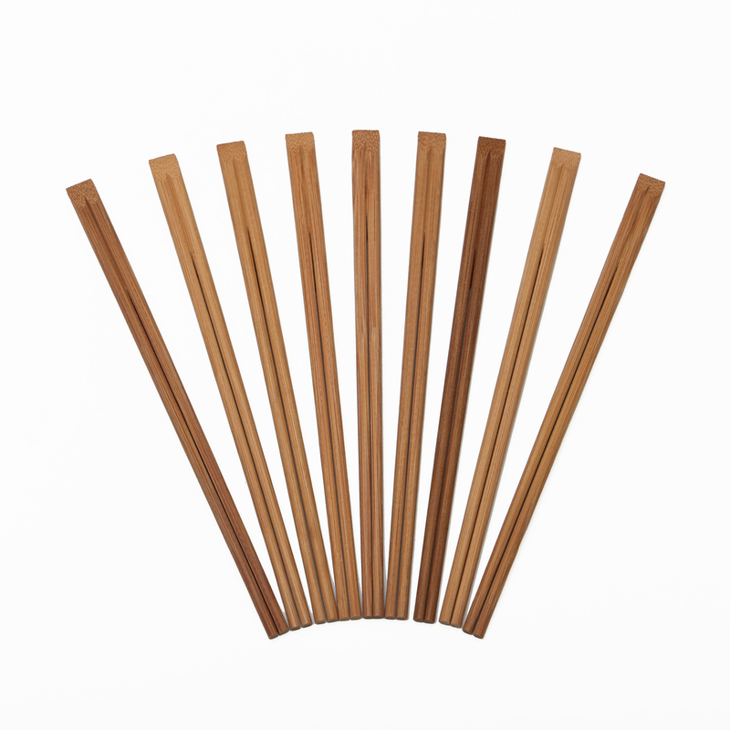 Kahverengi veya Karbonize Renkli Bambu Yemek Çubukları 21cm/24cm 4.8mm-5.0mm
