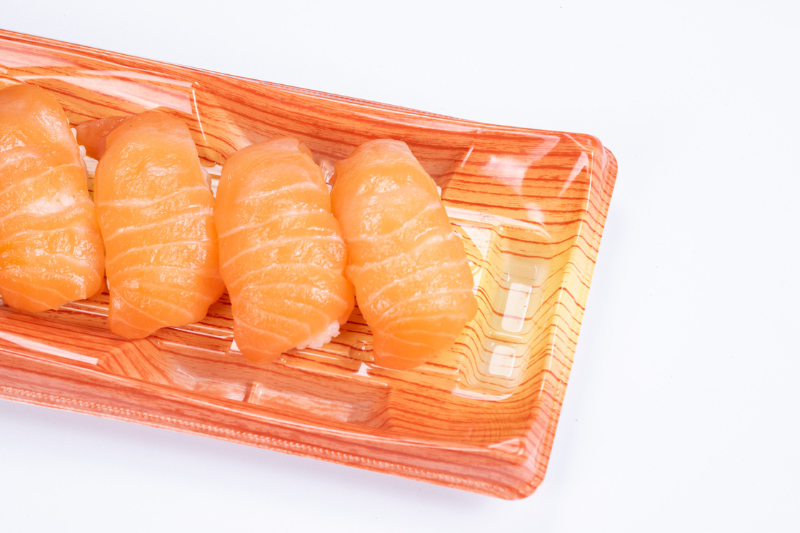 Çıkartma Kutusu Kapaklı Tek kullanımlık Sushi Paket Kutusu Açık Plastik Kapak