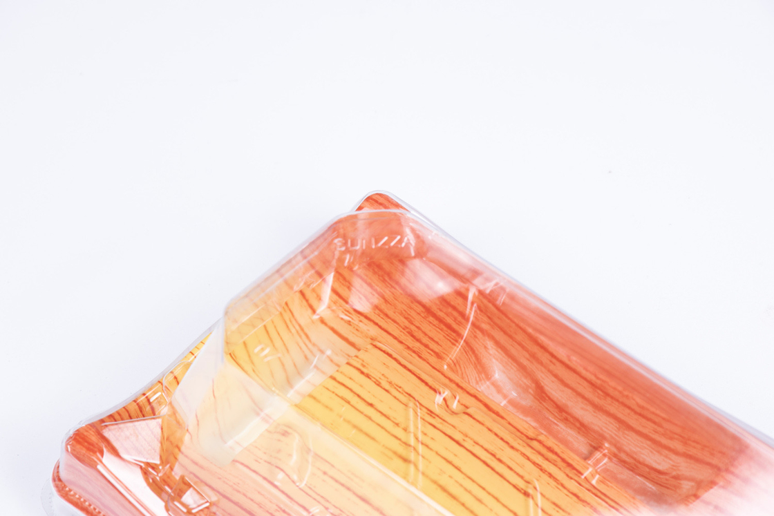 Çıkartma Kutusu Kapaklı Tek kullanımlık Sushi Paket Kutusu Açık Plastik Kapak