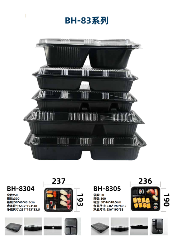 Fabrika Toptan Satış Gıda Konteyneri Paketleme Sushi için tek kullanımlık plastik kabarcık tepsisi