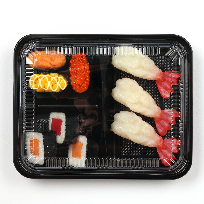 Sushi Kutusu Alışveriş Kapaklı Tek kullanımlık tepsisi Paketleme için yiyecek öğle yemeği kutusu