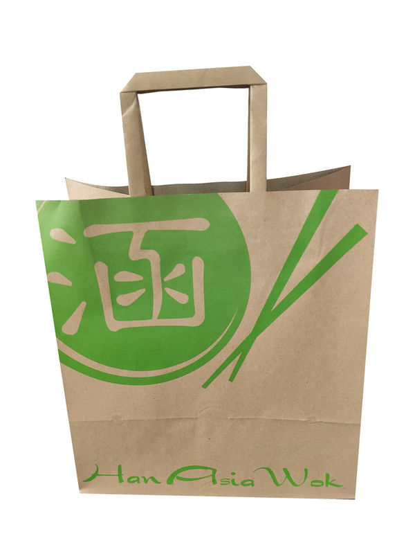 % 100 Geri Dönüştürülebilir 12 Renk 15 * 8 * 21cm Soya Mürekkebi Kraft Kağıt Torba