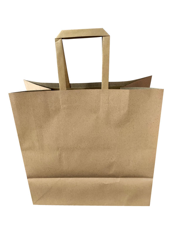 % 100 Geri Dönüştürülebilir 12 Renk 15 * 8 * 21cm Soya Mürekkebi Kraft Kağıt Torba