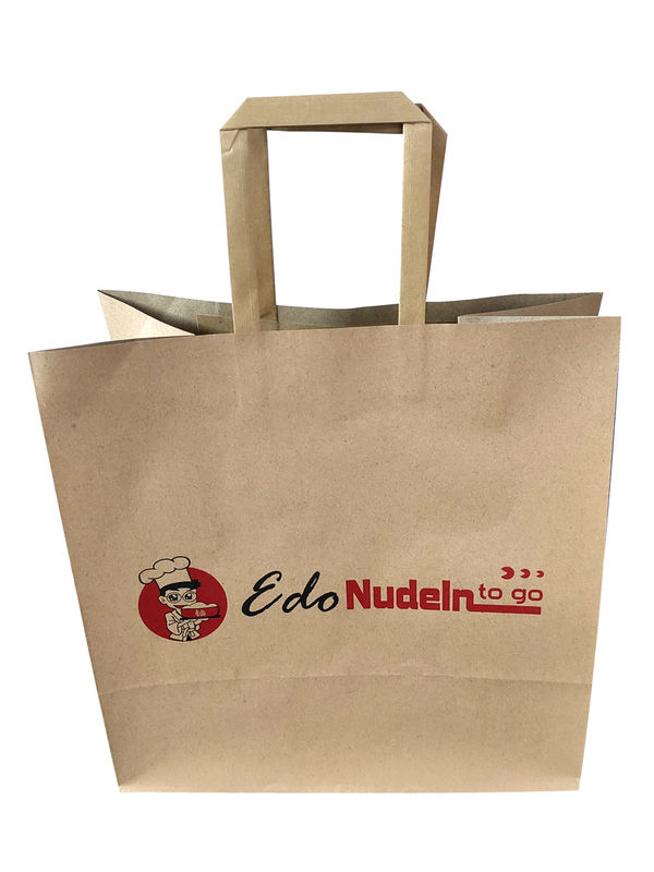 Tek Kullanımlık Düz Tabanlı 27cm Kraft Kağıt Torba