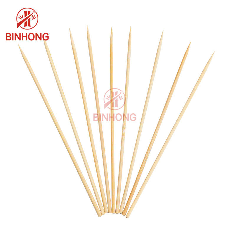 Yuvarlak A Sınıfı Kalınlık 2.5mm Barbekü Bambu Şişleri