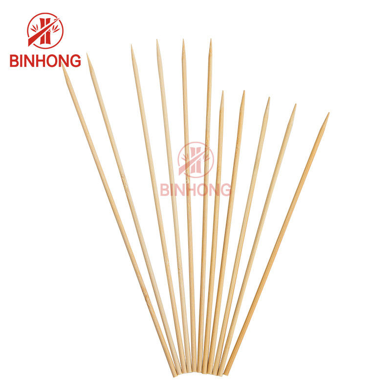 Yuvarlak A Sınıfı Kalınlık 2.5mm Barbekü Bambu Şişleri