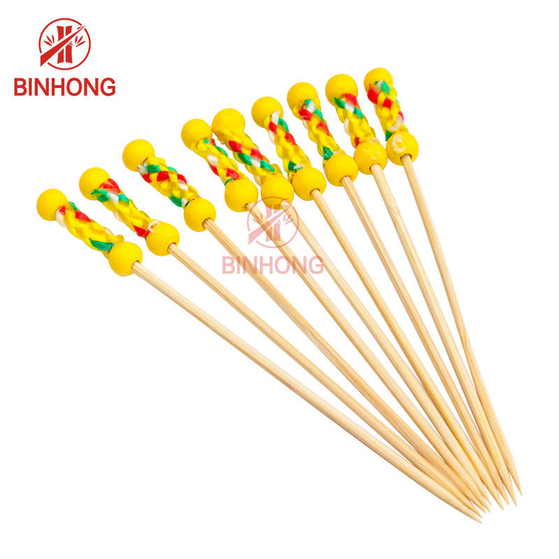 Meyve İçin Özelleştirilmiş 2.5mm Boncuklu Kürdan