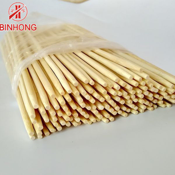 Yuvarlak Doğa Renkli 18cm Tek Kullanımlık Bambu Çubuklarını