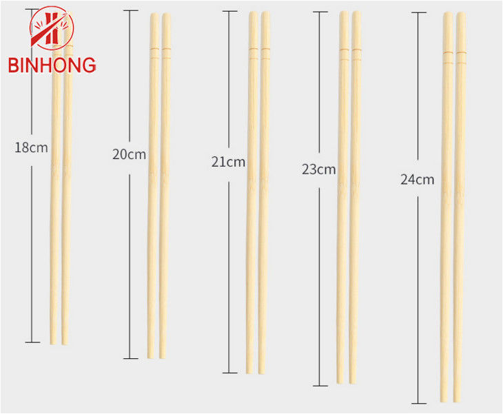 Yuvarlak Doğa Renkli 18cm Tek Kullanımlık Bambu Çubuklarını
