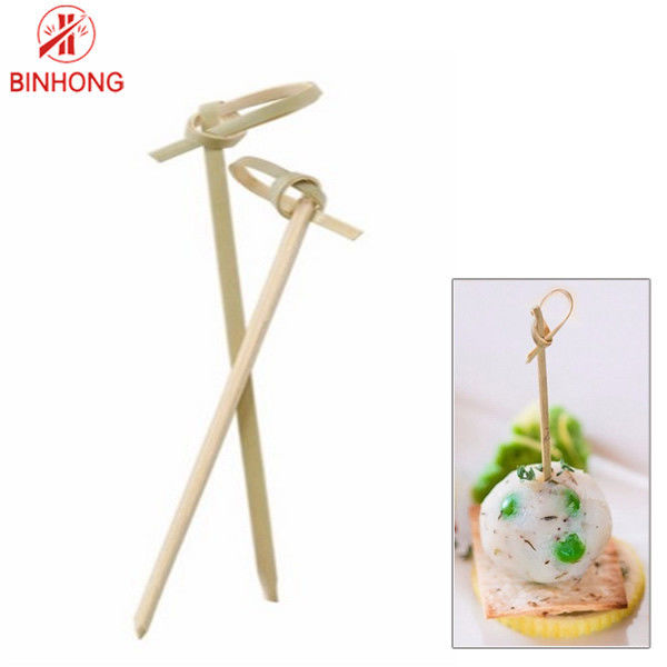 Kullanışlı AB Sınıfı 12cm Düğümlü Bambu Şişler