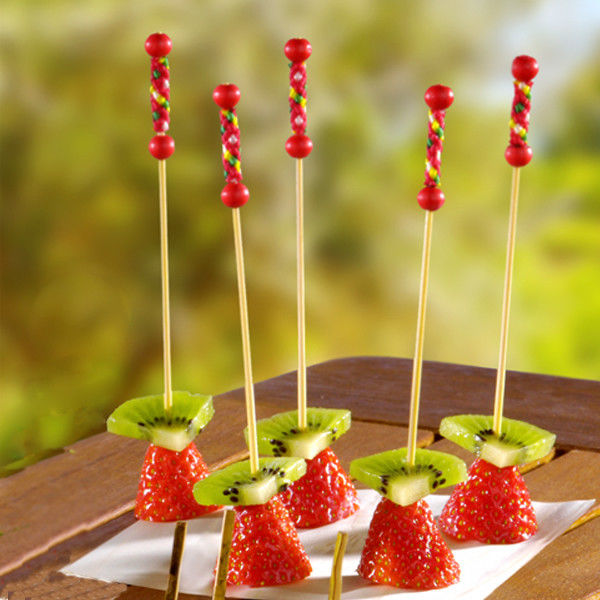 Meze İçecekler İçin Parti Dekorasyonu 8cm Bambu Yemek Çubukları