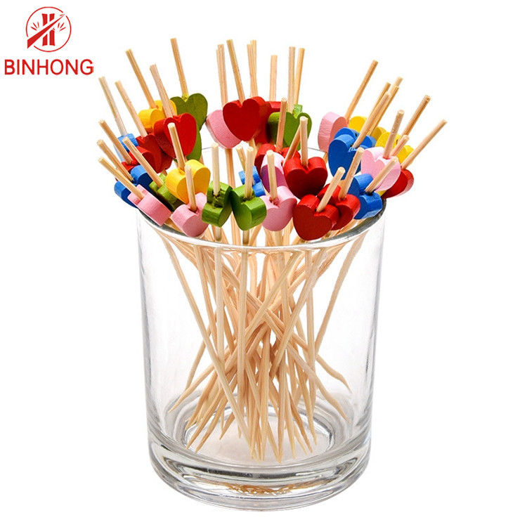 Tek Kullanımlık Renkli Çiçek 12CM Boncuklu Kürdan