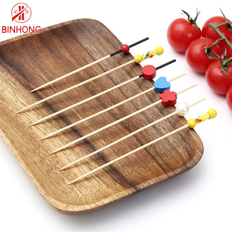 Tek Kullanımlık Renkli Çiçek 12CM Boncuklu Kürdan