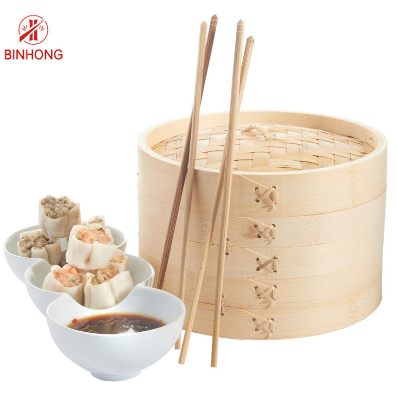 Mutfak Pürüzsüz 28cm Dim Sum Bambu Sepet