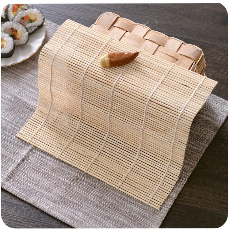 Dayanıklı Doğal Renk 27cm Bambu Rolling Mat