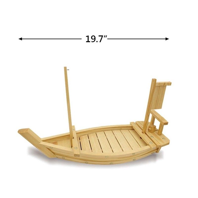 Restoran için% 100 Doğal Bambu 23 & quot; Sushi Tekne Tepsisi