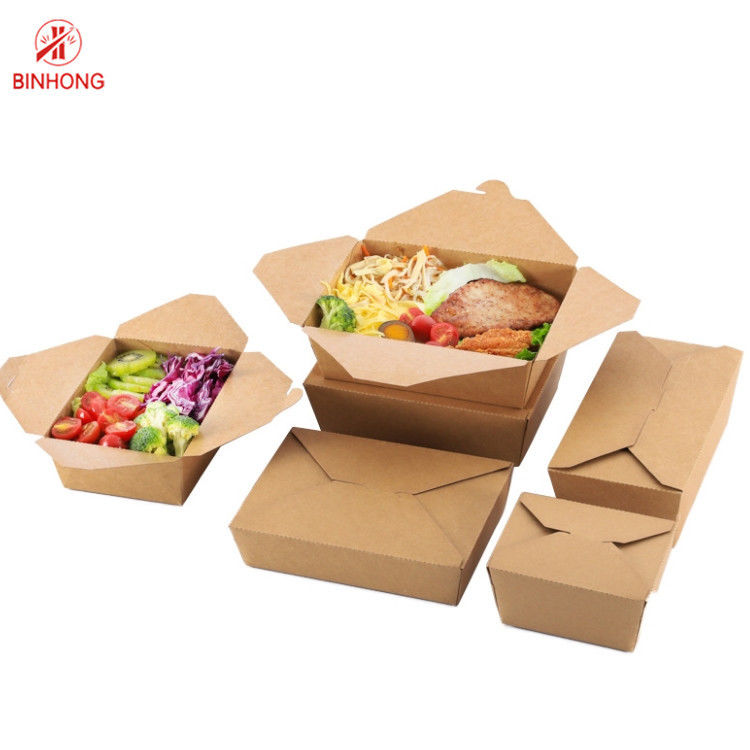 Paketleme Noktası UV Kağıdı Restoran İçin Tek Kullanımlık Kutu Take Away
