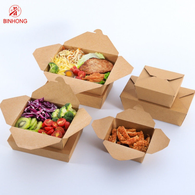 Paketleme Noktası UV Kağıdı Restoran İçin Tek Kullanımlık Kutu Take Away