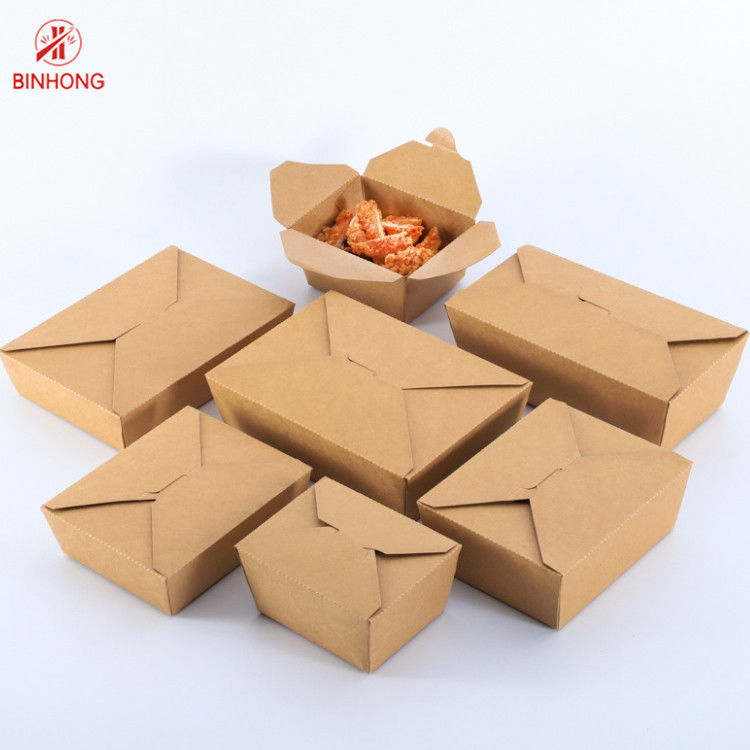 Paketleme Noktası UV Kağıdı Restoran İçin Tek Kullanımlık Kutu Take Away