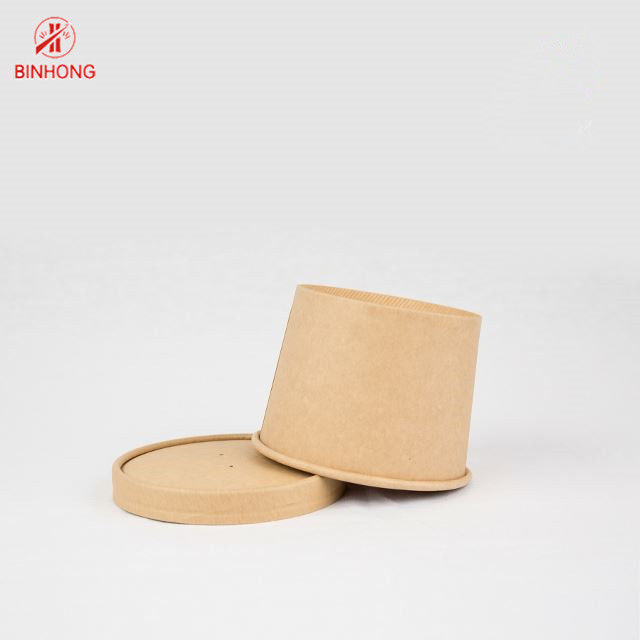 Çevre Dostu 16oz Tek Kullanımlık Kağıt Kaplar Kapaklı