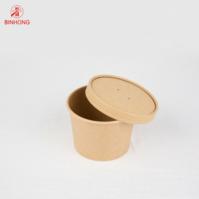 Çevre Dostu 16oz Tek Kullanımlık Kağıt Kaplar Kapaklı
