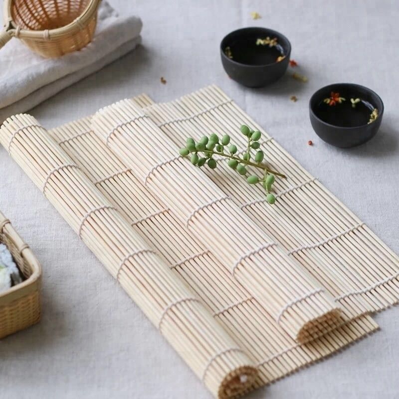 Dayanıklı Doğal Renk 27cm Bambu Rolling Mat