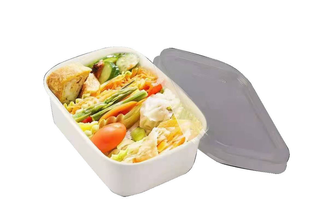Kare SGS Kağıt Take Away Kutusu Biyobozunur Tek Kullanımlık