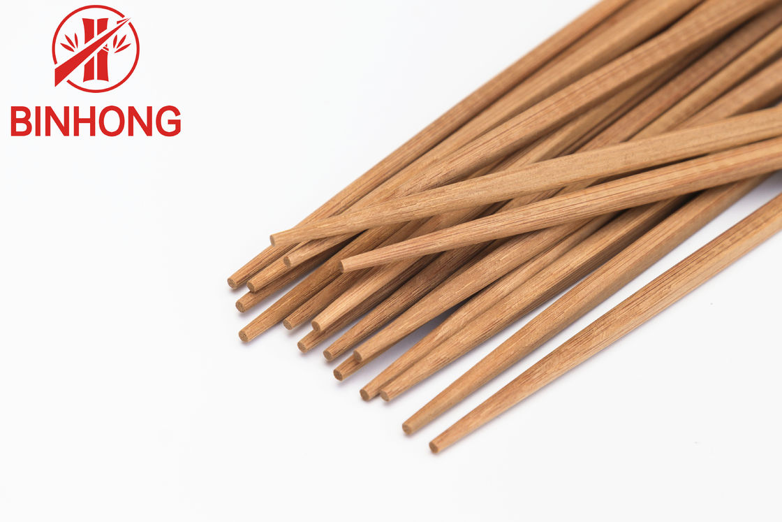 Kömürleşmiş 24cm Kare Tek Kullanımlık Bambu Yemek Çubukları